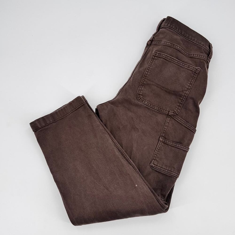 Hollister Loose Carpenter Jeans Mens 29x30 Brown Double Knee Workwear